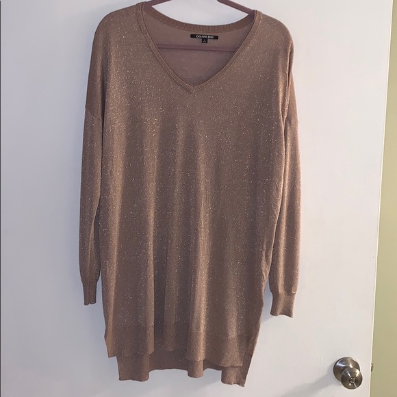 Gianni Bini Tan Shimmer Sweater - Picture 1 of 4
